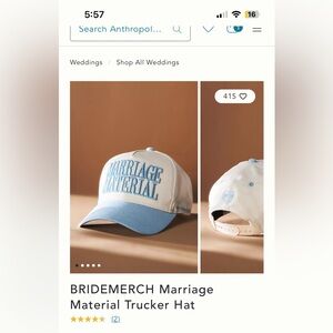 Anthropology BRIDEMERCH Marriage
Material Trucker Hat
